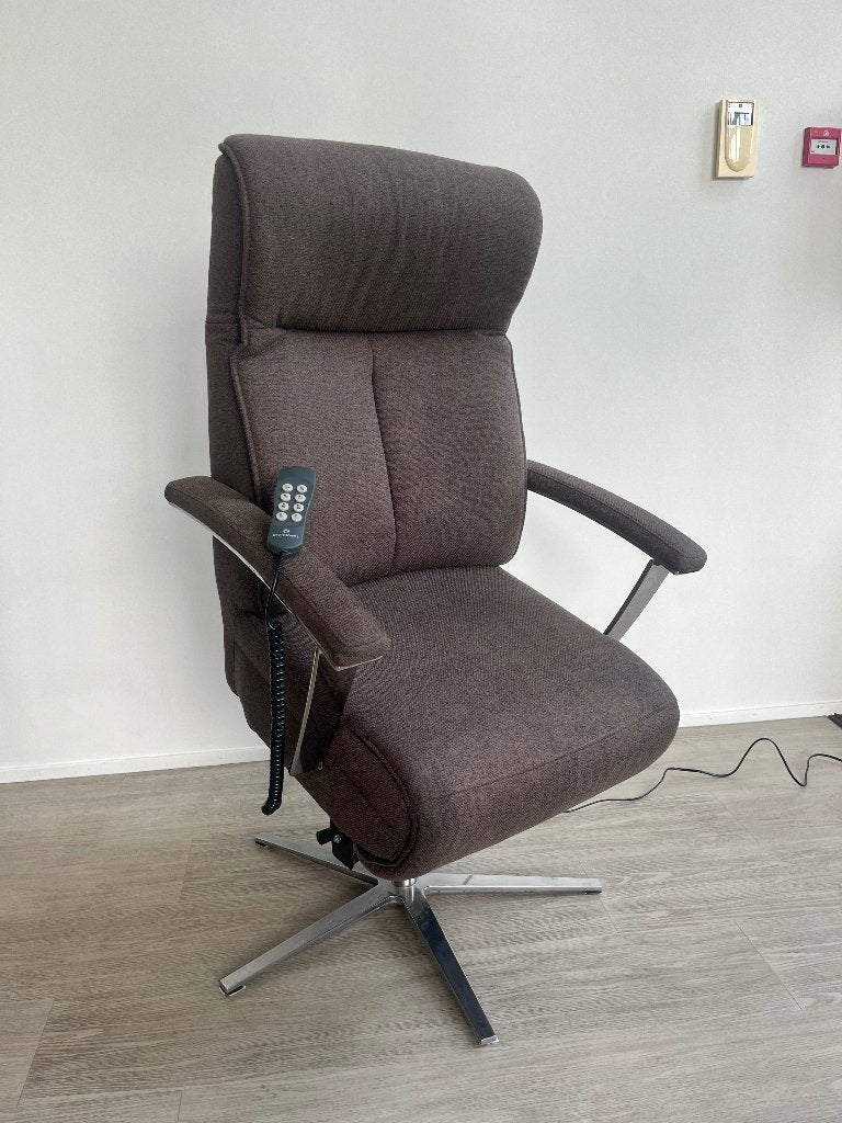 Prominent Relaxfauteuil Sta Op Bruin S Stof M, Ophalen, Minder dan 75 cm, Zo goed als nieuw, Stof