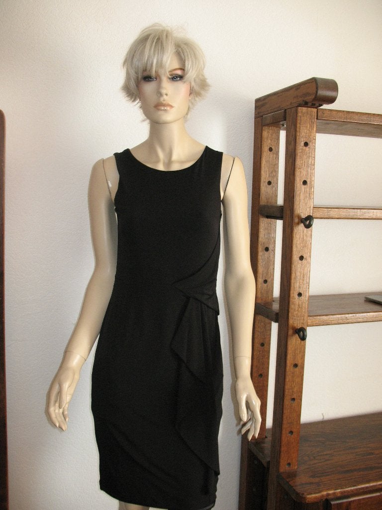 Steps Mouwloze Jurk met Drapering Zwart Maat S, Maat 38/40 (M), Zwart, Ophalen of Verzenden, Zo goed als nieuw