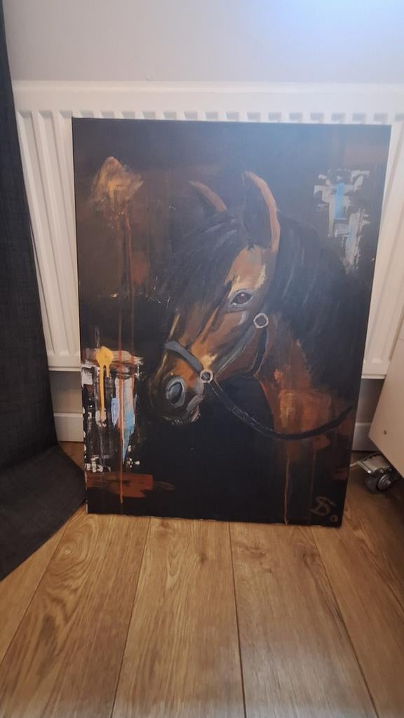 Schilderij: Pony in Acryl op Canvas, Ophalen of Verzenden