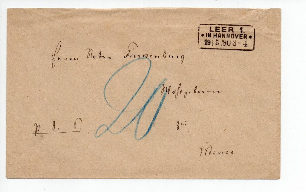 Dld. Poststuk Treinstempel LEER I in Hannover 19-5-80, Postzegels en Munten, Verzenden, Envelop