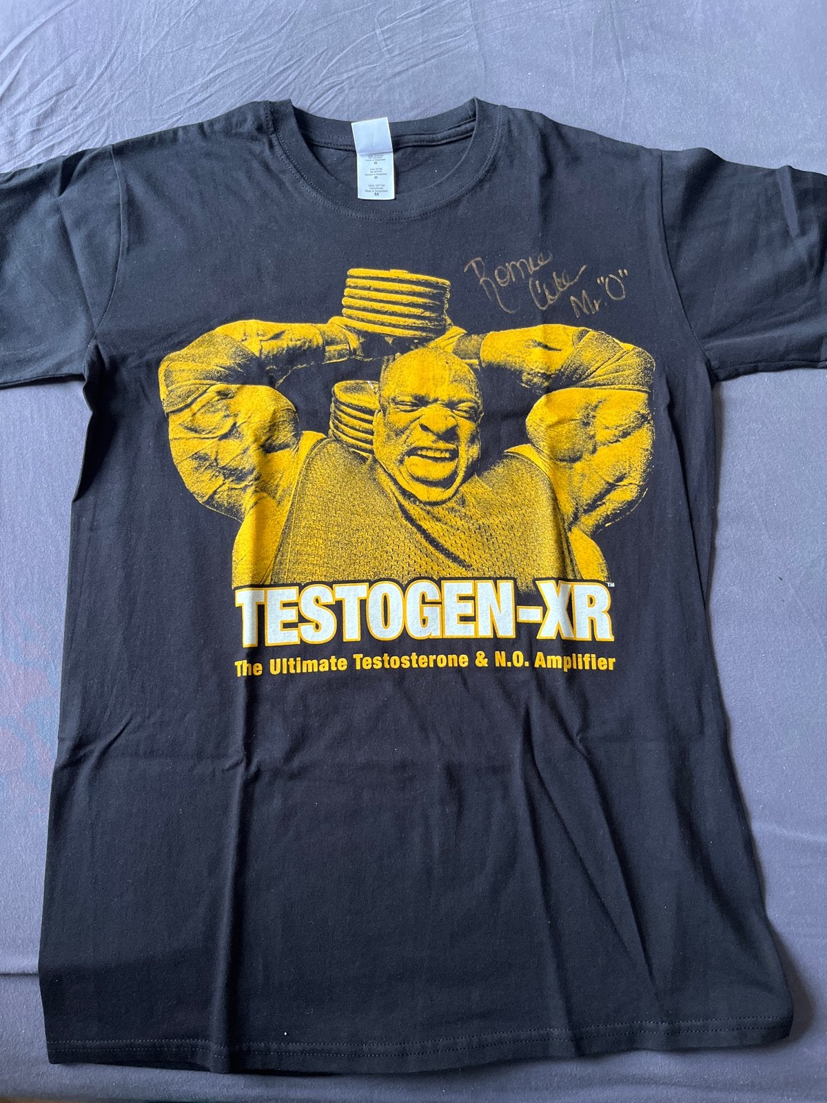 Vintage Ronnie Coleman T-shirt - Gesigneerd - Maat M, Ophalen of Verzenden, Nieuw, Maat 48/50 (M), Zwart