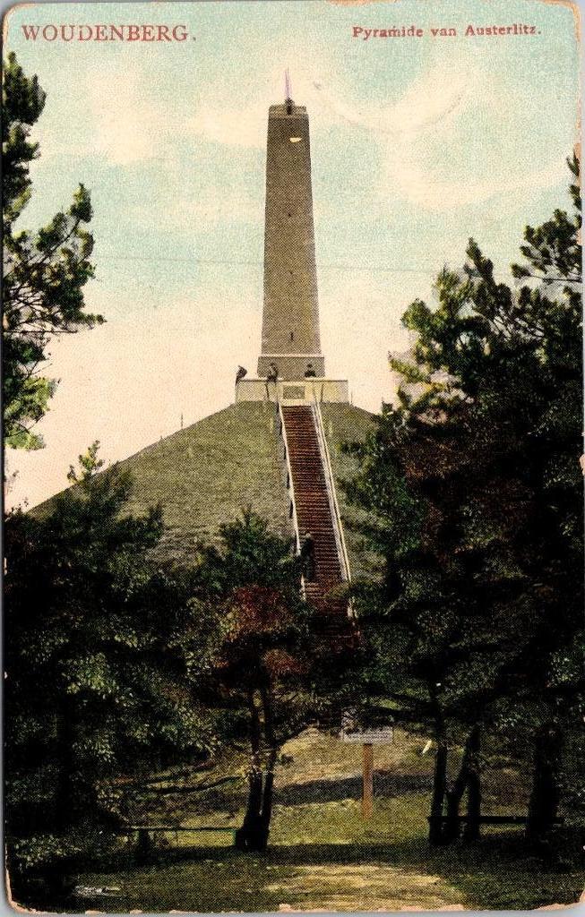 Pyramide van Austerlitz - Woudenberg (1907), Verzamelen, Ansichtkaarten | Nederland, Verzenden, Voor 1920, Gelopen, Utrecht