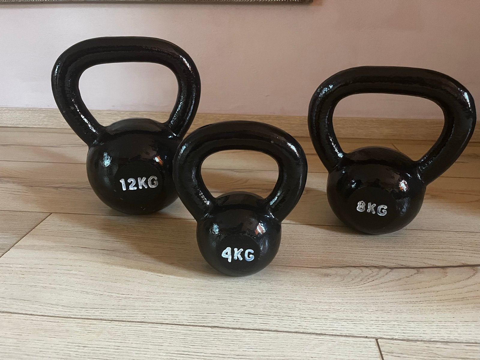 Kettlebell set 4KG, 8KG, 12KG, Ophalen, Zo goed als nieuw, Benen, Kettlebell