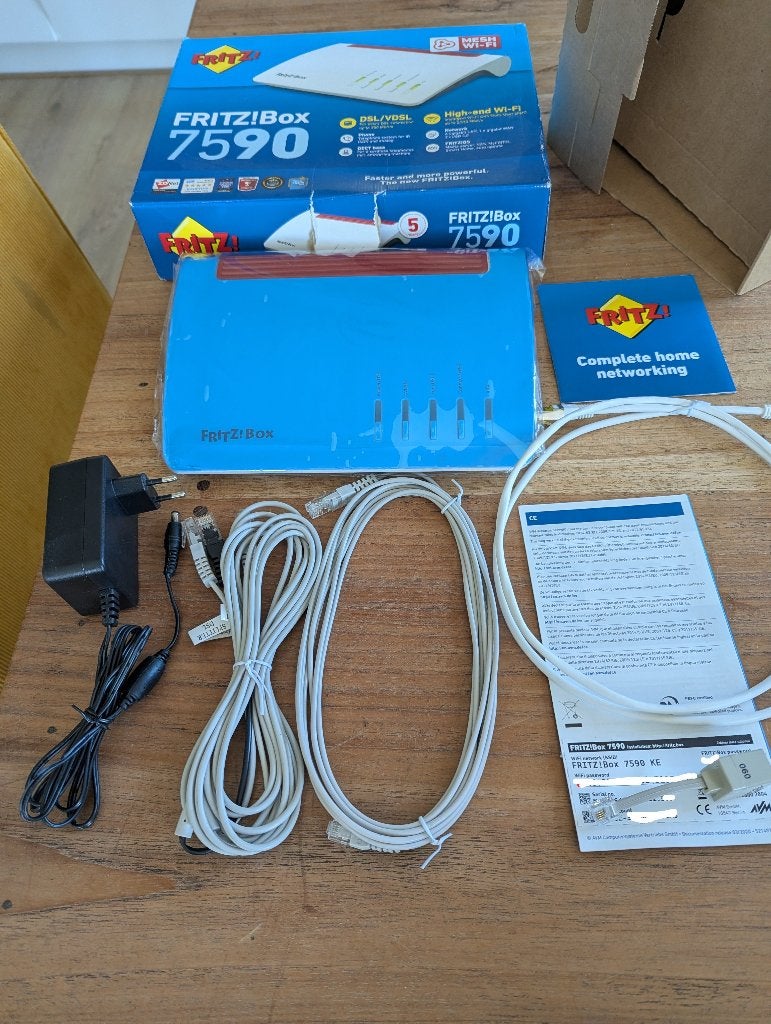 Fritzbox 7590, Ophalen of Verzenden, Nieuw, Router met modem, Fritz!Box