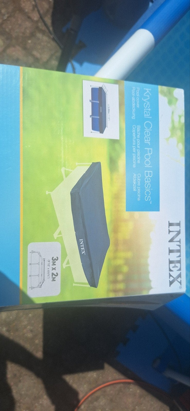 Intex Krystal Clear Pool Basics afdekzeil 3x2m nieuw, Tuin en Terras, Ophalen of Verzenden