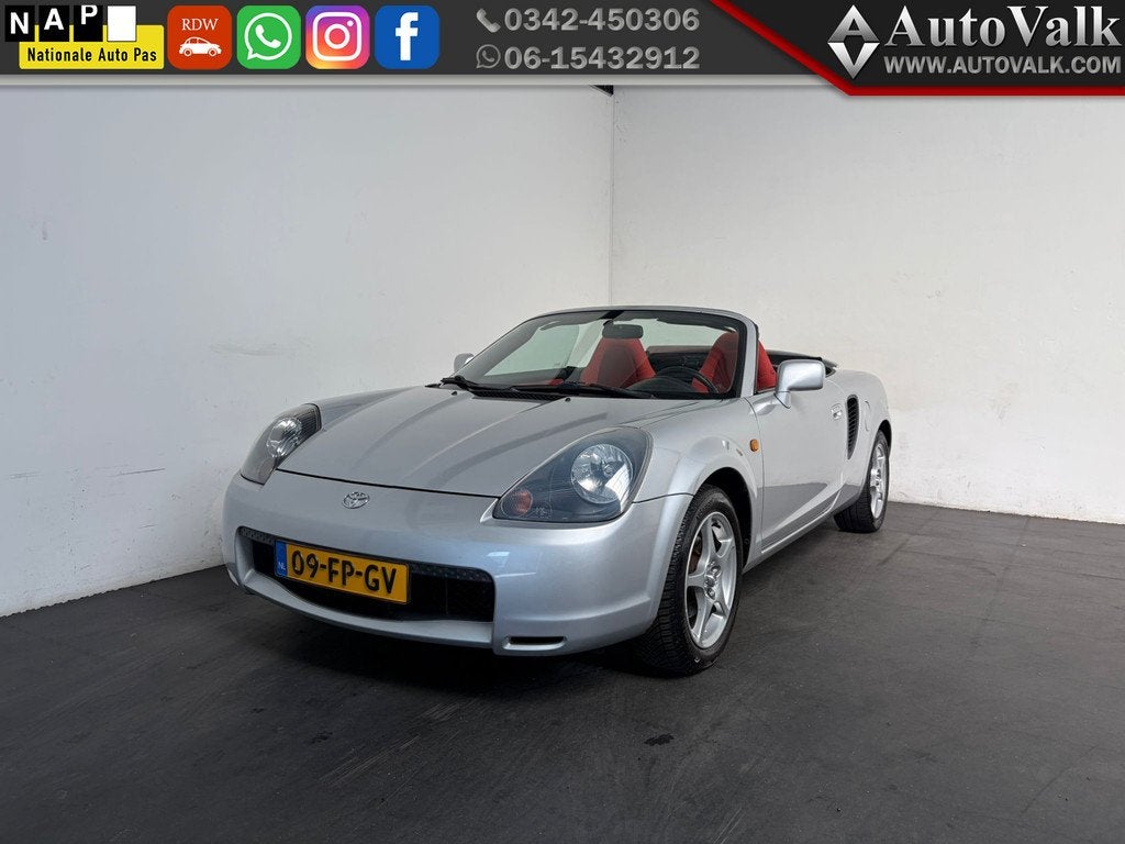 Toyota MR2 1.8-16v VVT-i (bj 2000), Auto's, Cabriolet, Bedrijf, Handgeschakeld, 2 stoelen