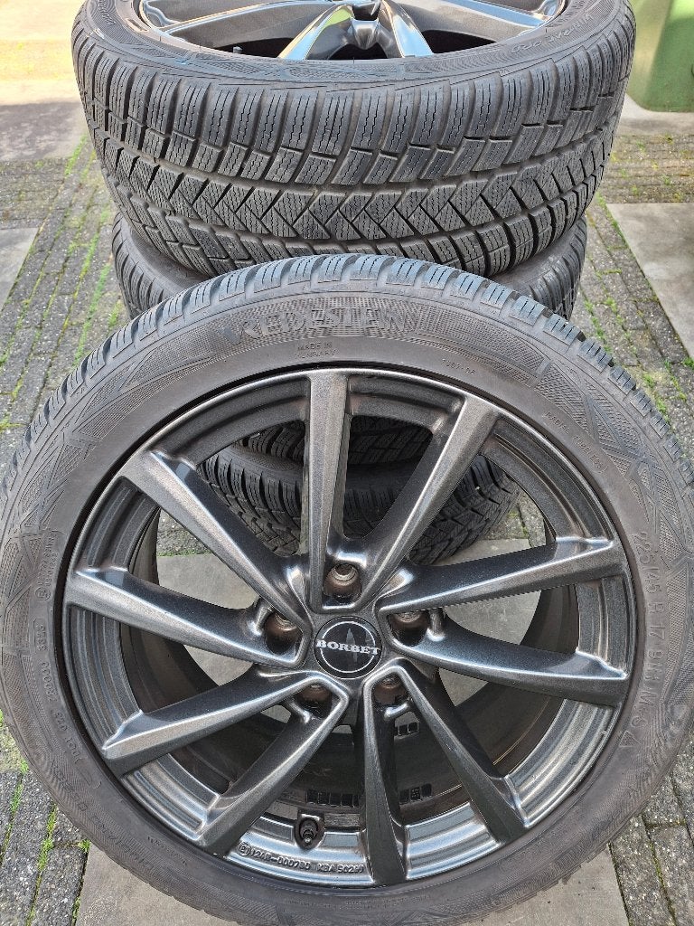 17 inch borbet golf 5 6 7 r-line gti gte gtd caddy 5x112, Ophalen, Gebruikt, Banden en Velgen, 17 inch