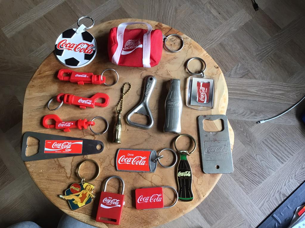 Coca cola verzameling sleutelhangers ,coca cola opener., Ophalen, Gebruikt