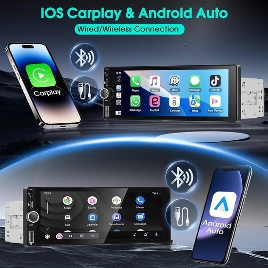 Draadloze CarPlay Autoradio – 2din Auto Multimedia Systeem, Corvance B.V., Verzenden, Nieuw, Corvancebol@gmail.com