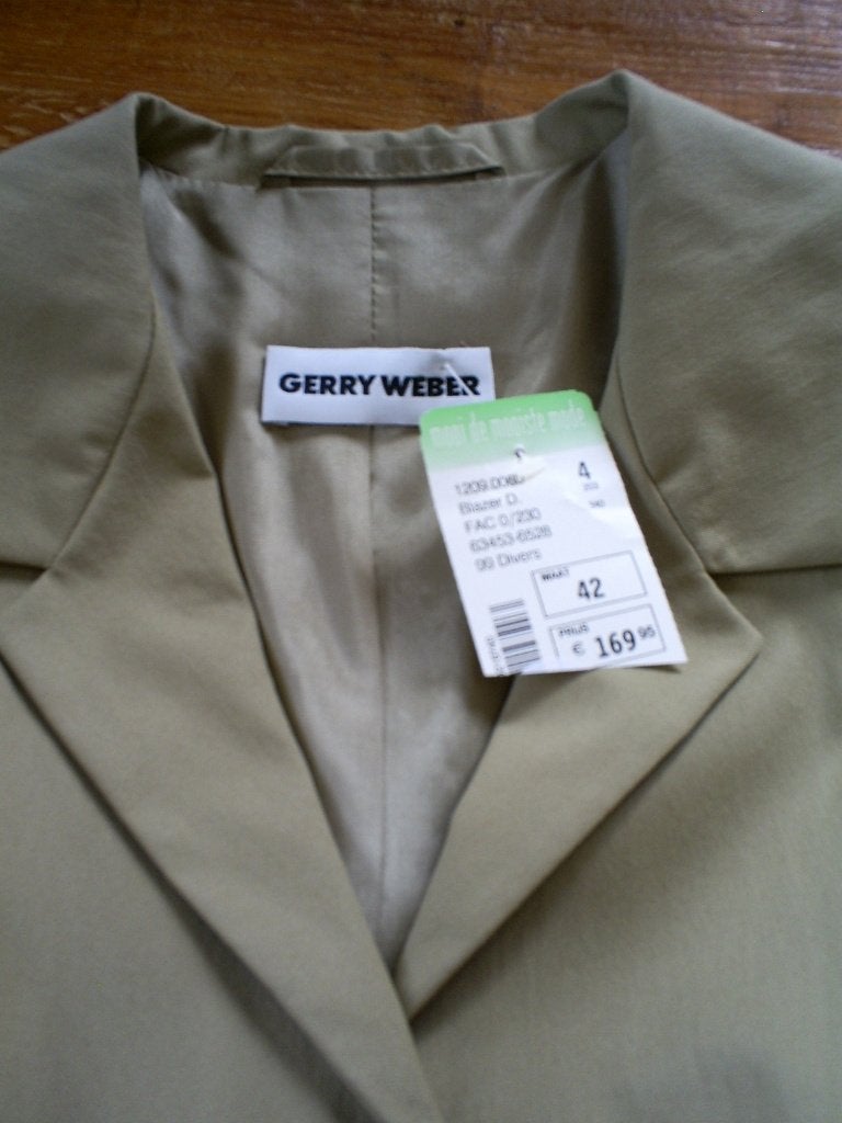 NIEUW __ camel kleurige GERRY WEBER blazer mt. 42, Kleding | Dames, Jasjes, Kostuums en Pakken, Bruin, Maat 42/44 (L), Nieuw, Ophalen of Verzenden