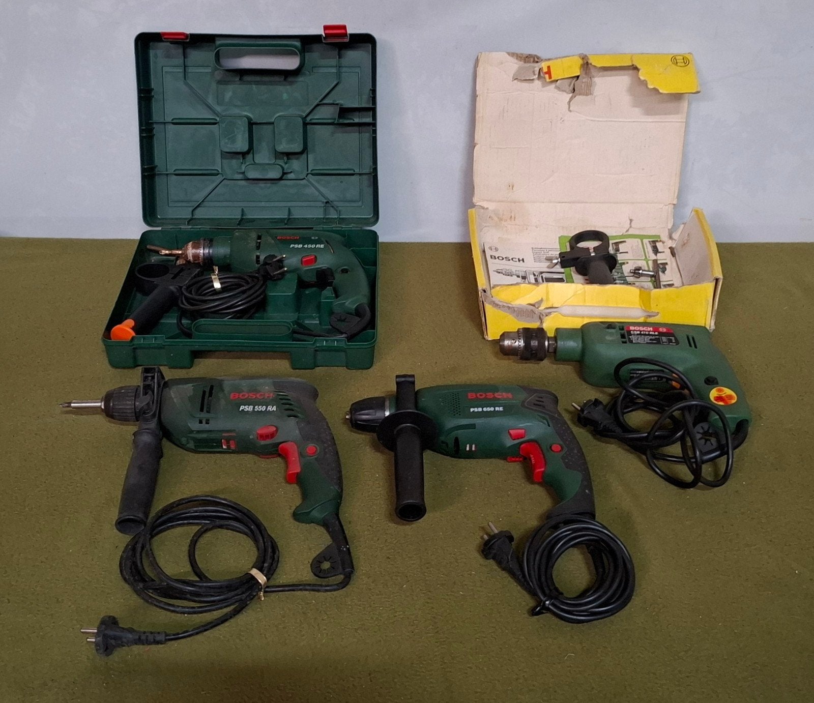 3 x Bosch klopboormachine, Doe-het-zelf en Verbouw, Boormachine, Gebruikt, Ophalen of Verzenden, Klopboormechanisme