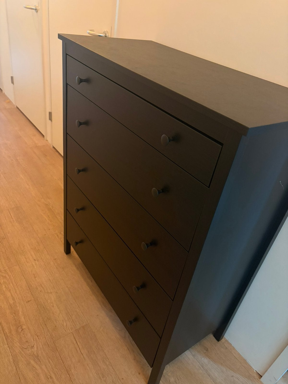 Ikea zwart/bruin Koppang ladekast, Ophalen, Gebruikt, 50 tot 100 cm, 3 of 4 laden