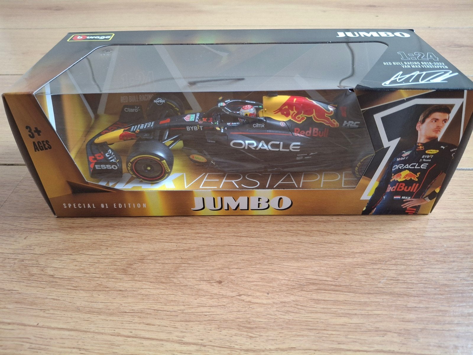 Jumbo racewagen Max Verstappen.  2022. Nieuw in doos., Ophalen of Verzenden, Nieuw, Bburago