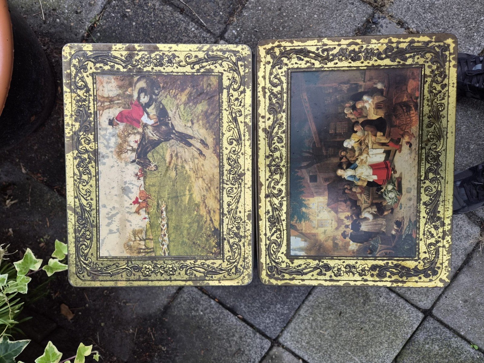 Vintage blikken dozen, Ophalen