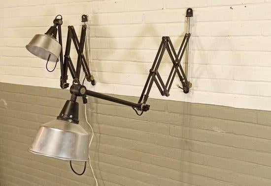 1 X Vintage Schaarlampen, Curt Fischer Stijl, p/p/s, Tweedehands, Tweedehands, Ophalen of Verzenden, Tweedehands