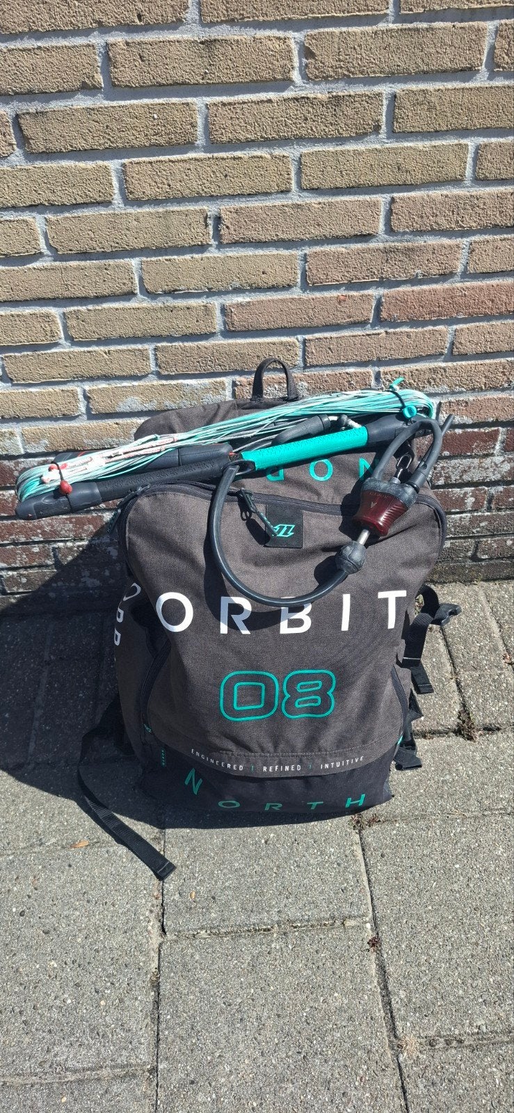 North Orbit 8M 2022 met North kitebar., Watersport en Boten, Kitesurfen, Geen board, Ophalen, Gebruikt