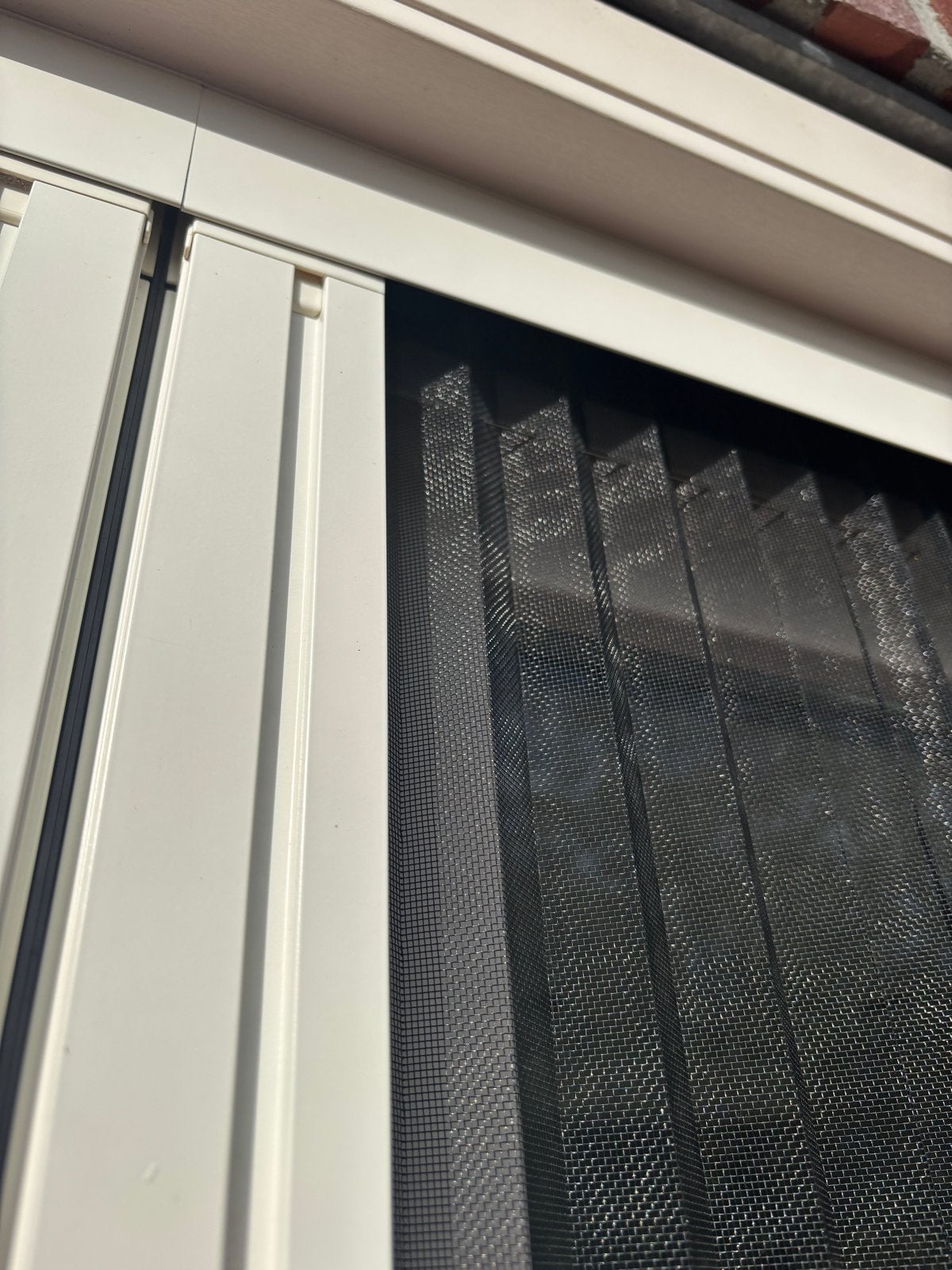 Dubbele Plissé Hordeur RAL 9001 - 2x130x212-215cm, Ophalen, Gebruikt, Hordeur, 120 cm of meer