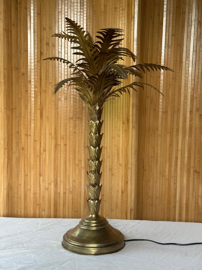 Messing palmboom tafellamp, Ophalen, X, 75 cm of meer, X