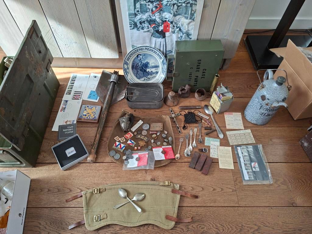 Partij WO2 Engels, Duits, bevrijding, Amerikaans, bezetting, Ophalen of Verzenden, Landmacht, Duitsland, Lintje, Medaille of Wings