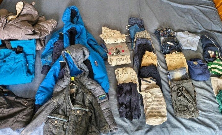 Kledingpakket maat 80-92: skipakken, regenbroek, jassen, Ophalen, Gebruikt, Maat 80