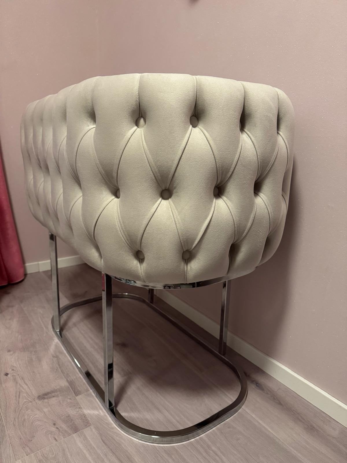 Luxe Wieg/Co-sleeper - Crèmekleurig met Chesterfield-stijl, Kinderen en Baby's, Ophalen of Verzenden, Nieuw, Wieg