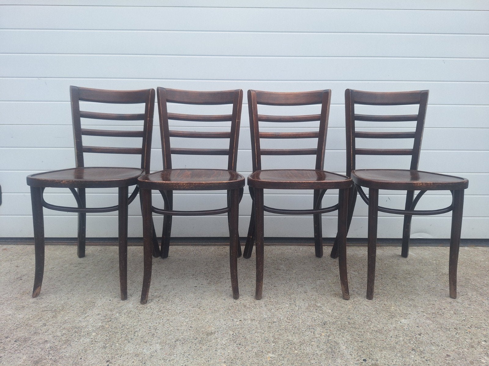 7 x cafestoelen hout Vintage cafe bistro horeca stoelen, Huis en Inrichting, Stoelen, Ophalen of Verzenden