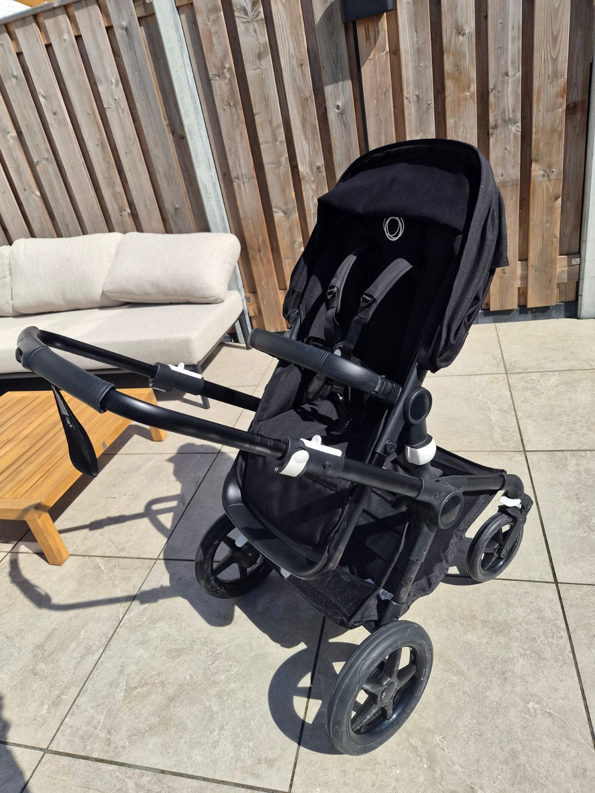 Bugaboo Fox 2 zwart met reiswieg, voetenzak en accessoires, Ophalen, Bugaboo, Zo goed als nieuw, Combiwagen