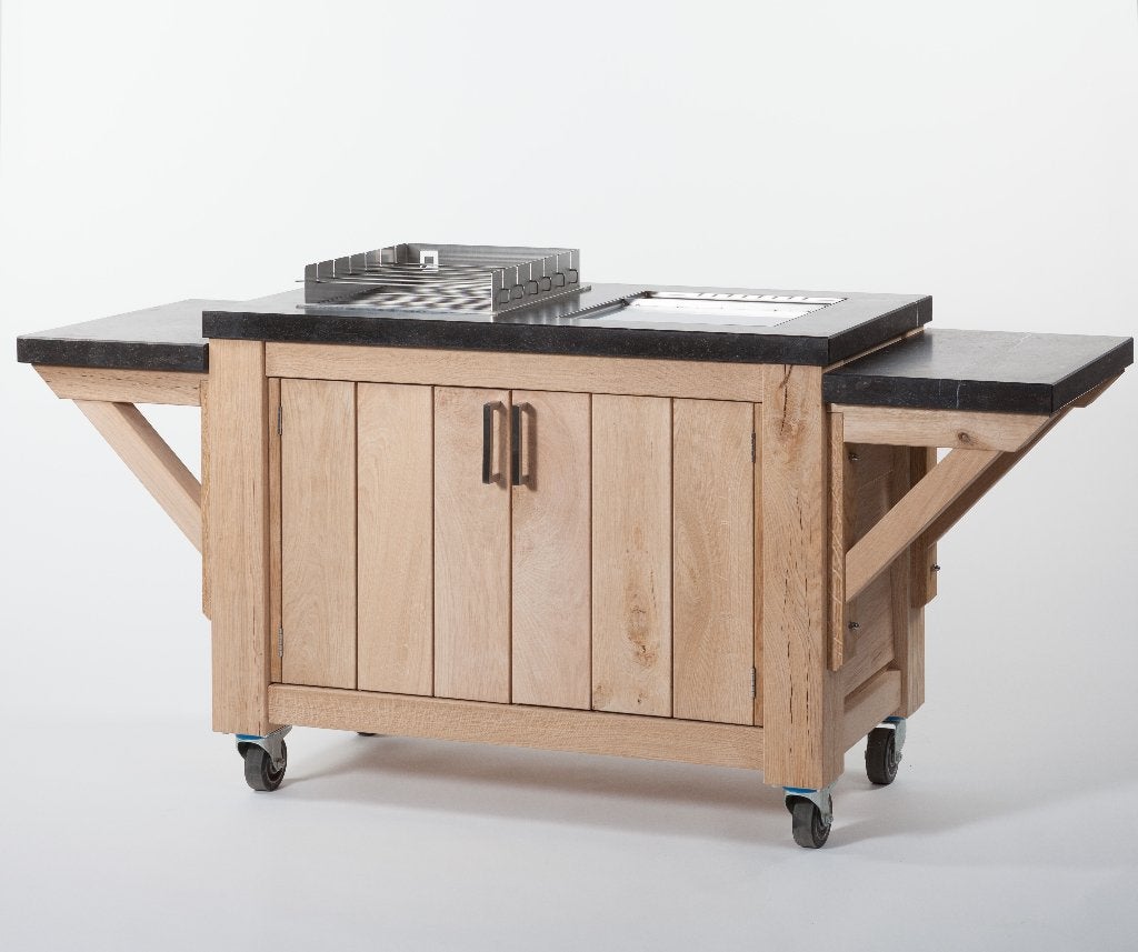 BBQ meubel buitenkeuken eiken voor oneQ en Kamado, Tuin en Terras, Ophalen, Nieuw, Gas, Vrijstaand