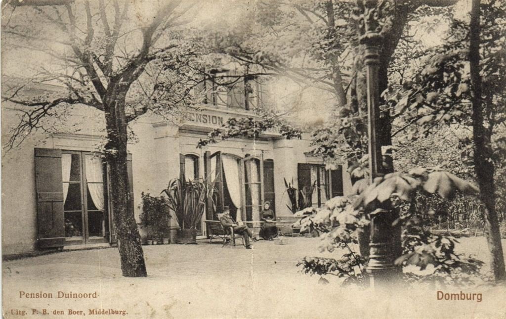 Pension Duinoord - Domburg - B-keus - 1918 gelopen, Ophalen of Verzenden, Voor 1920, Gelopen, Zeeland