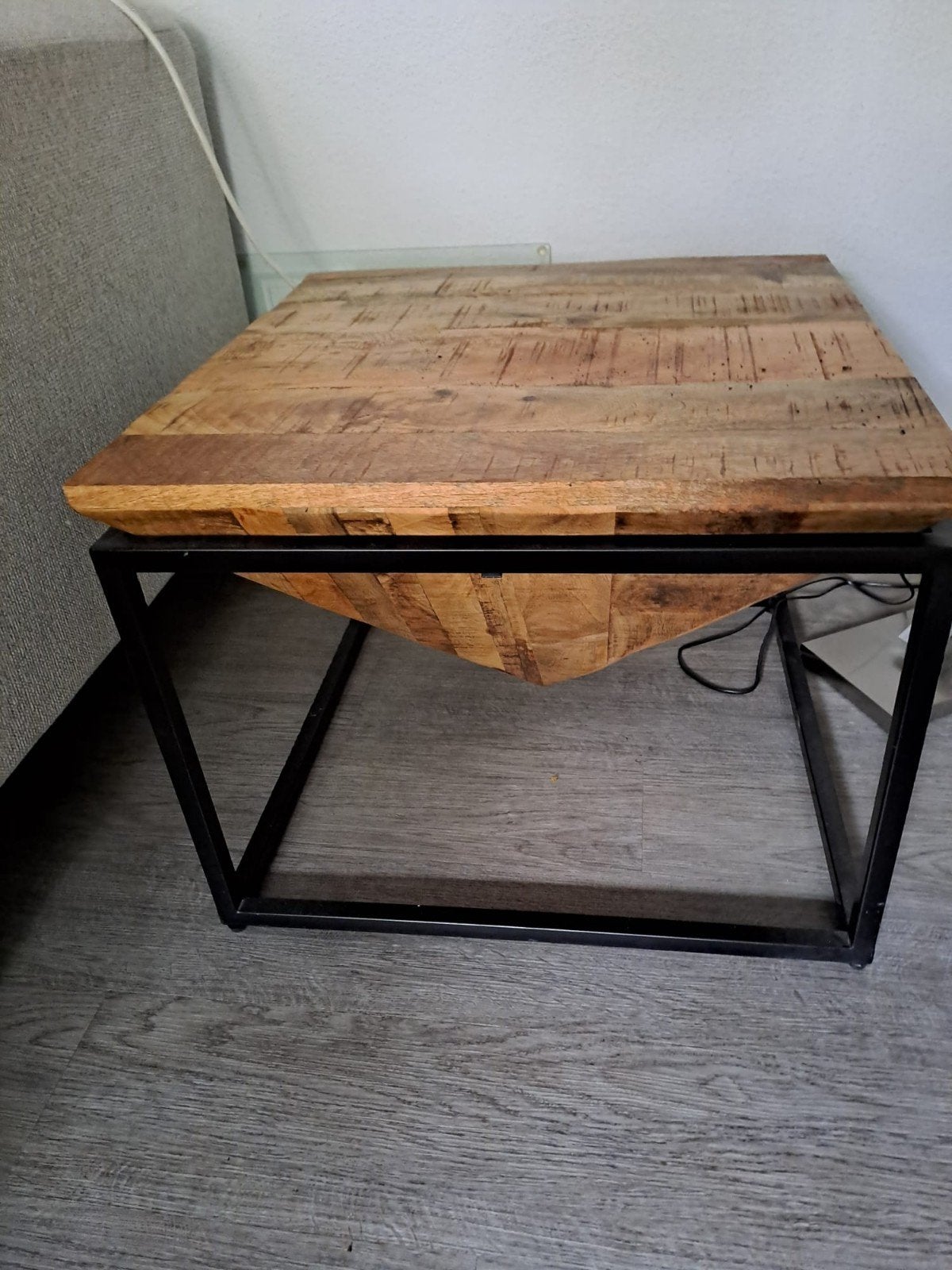 Salontafel mangohout, Ophalen, 50 tot 100 cm, Rond, 50 tot 100 cm