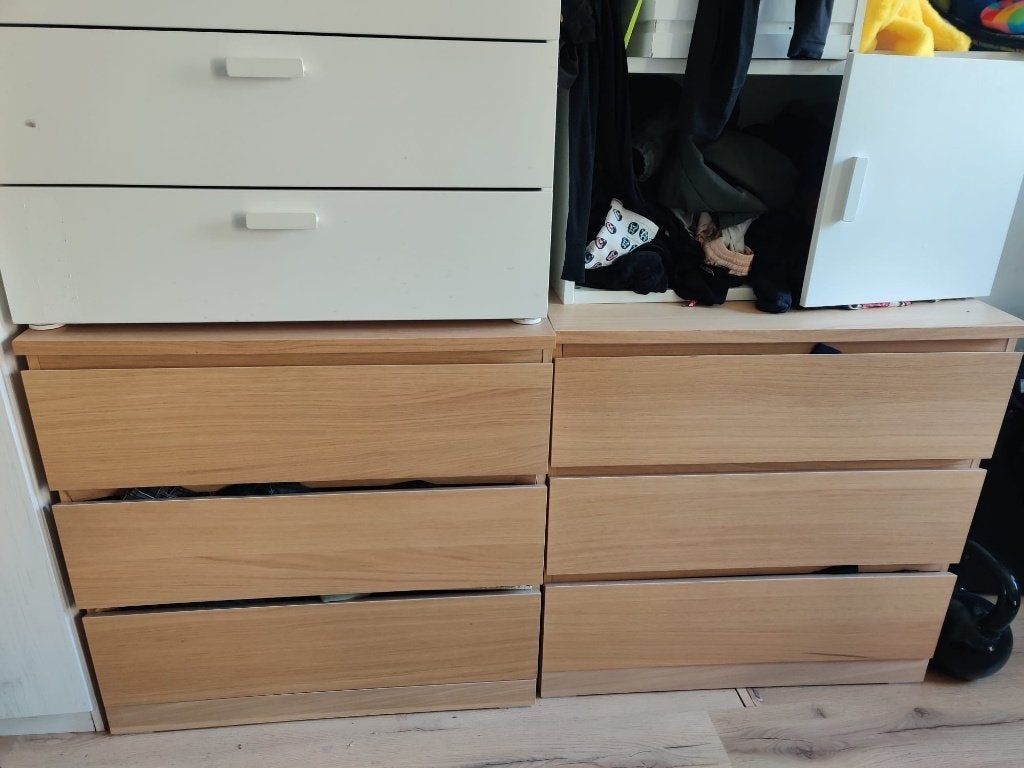 2x malm chest of drawers, Ophalen, Gebruikt, 50 tot 100 cm, Minder dan 100 cm