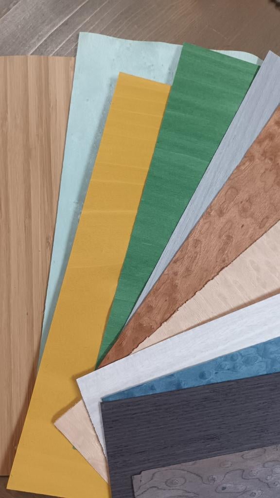 10 vellen ingekleurd echt hout fineer
Circa A4
Set, Ophalen of Verzenden, Nieuw