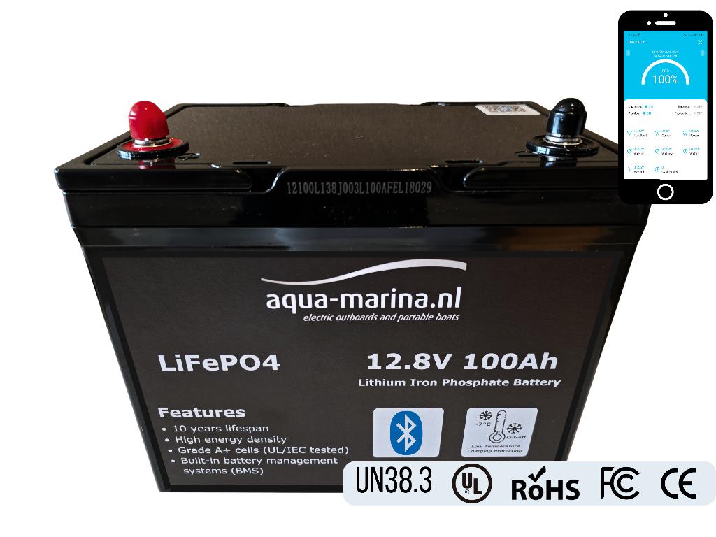 Lithium LiFePO4 Accu 12 Volt 100Ah Bluetooth | Lichtgewicht, Auto-onderdelen, Accu's en Toebehoren, Nieuw, Ophalen of Verzenden