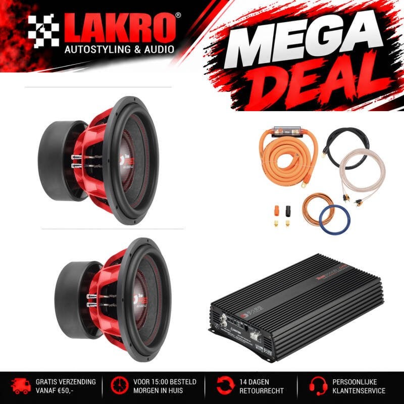 15 inch Pack 8 - LAKRO - subwooferpakket - 7000 watt RMS, Niet ingevuld, Niet ingevuld, Niet ingevuld