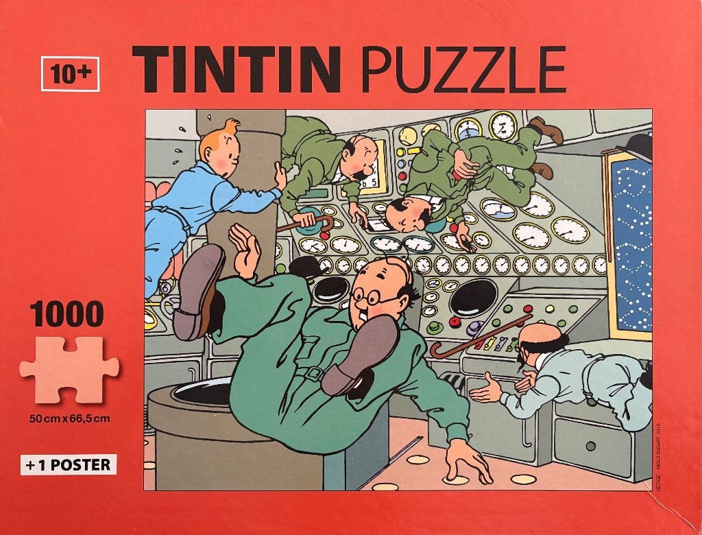 Kuifje Puzzel Moulinsart Mannen op de Maan, Eén stripboek, Ophalen of Verzenden, Zo goed als nieuw, Hergé