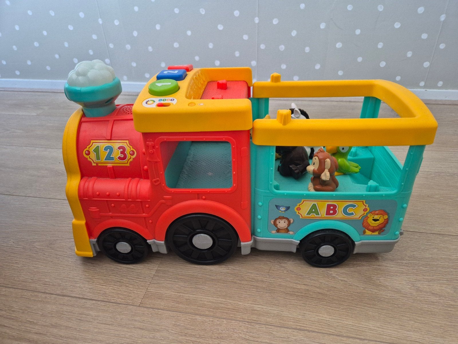 Fisher-Price Dierentrein met geluid en licht, Ophalen of Verzenden, Zo goed als nieuw, Overige typen, Met licht