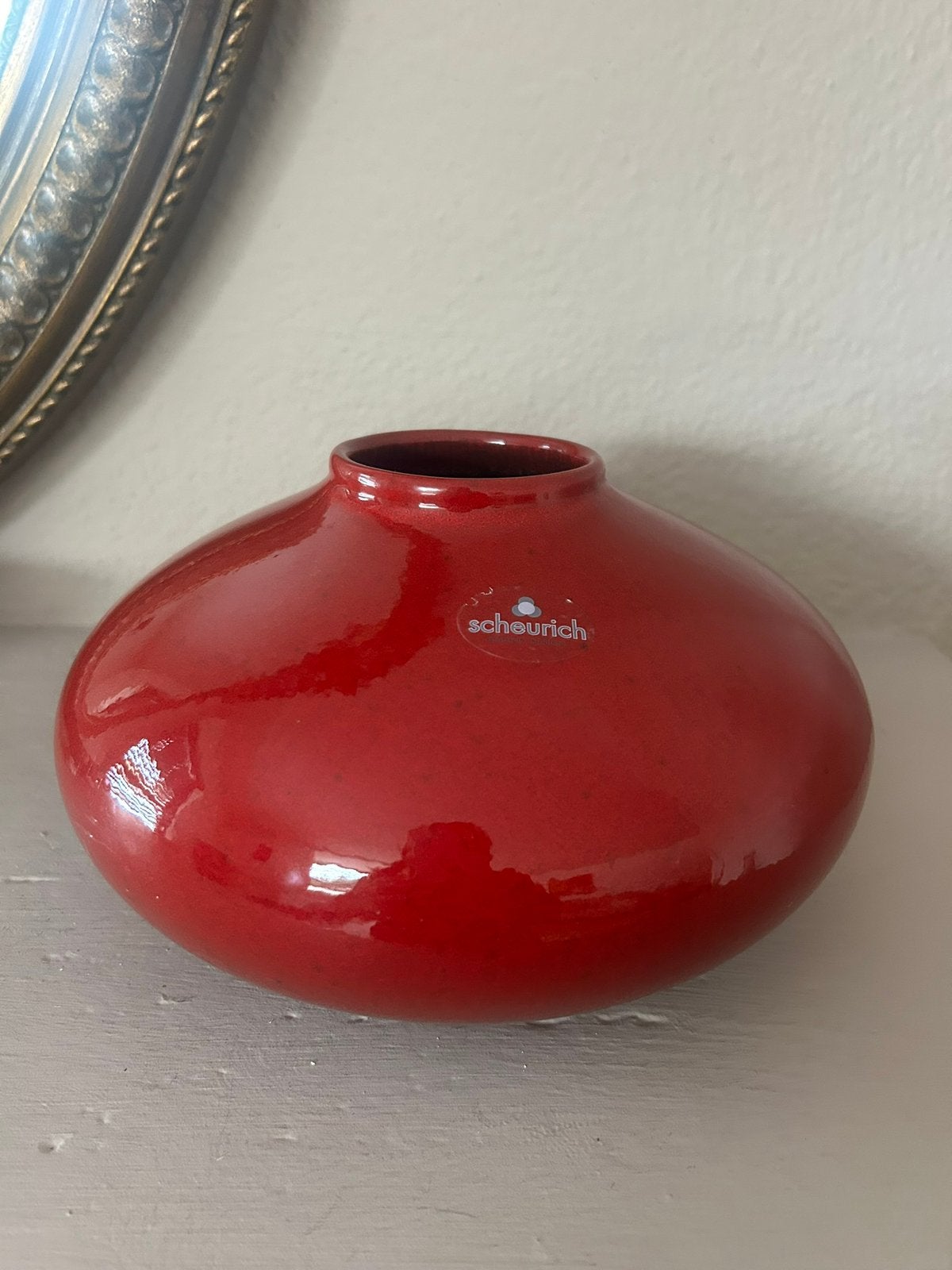 Vintage Scheurich UFO Vaas 629/13 Passion, Ophalen of Verzenden, Zo goed als nieuw, Geschikt voor droogbloemen, Steen/keramiek