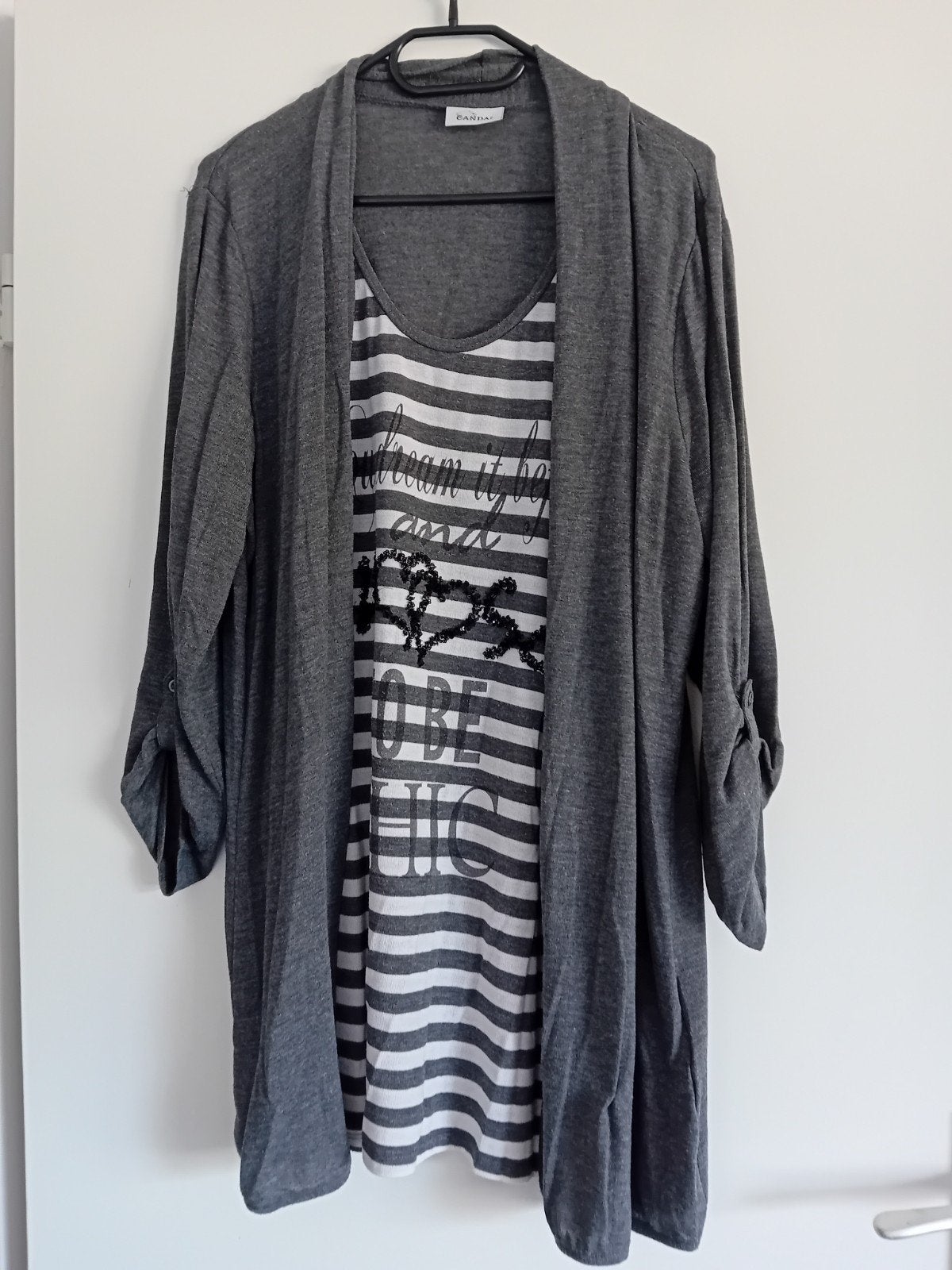 Lang vest in dubbellook, maat 48-50, Canada, Maat 46/48 (XL) of groter, Ophalen of Verzenden, Canada, Grijs