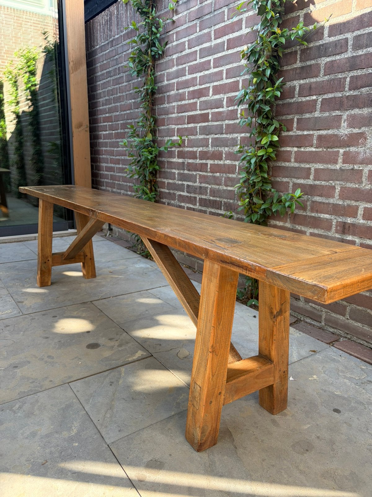Houten binnen bank, Ophalen, Zo goed als nieuw, Hout