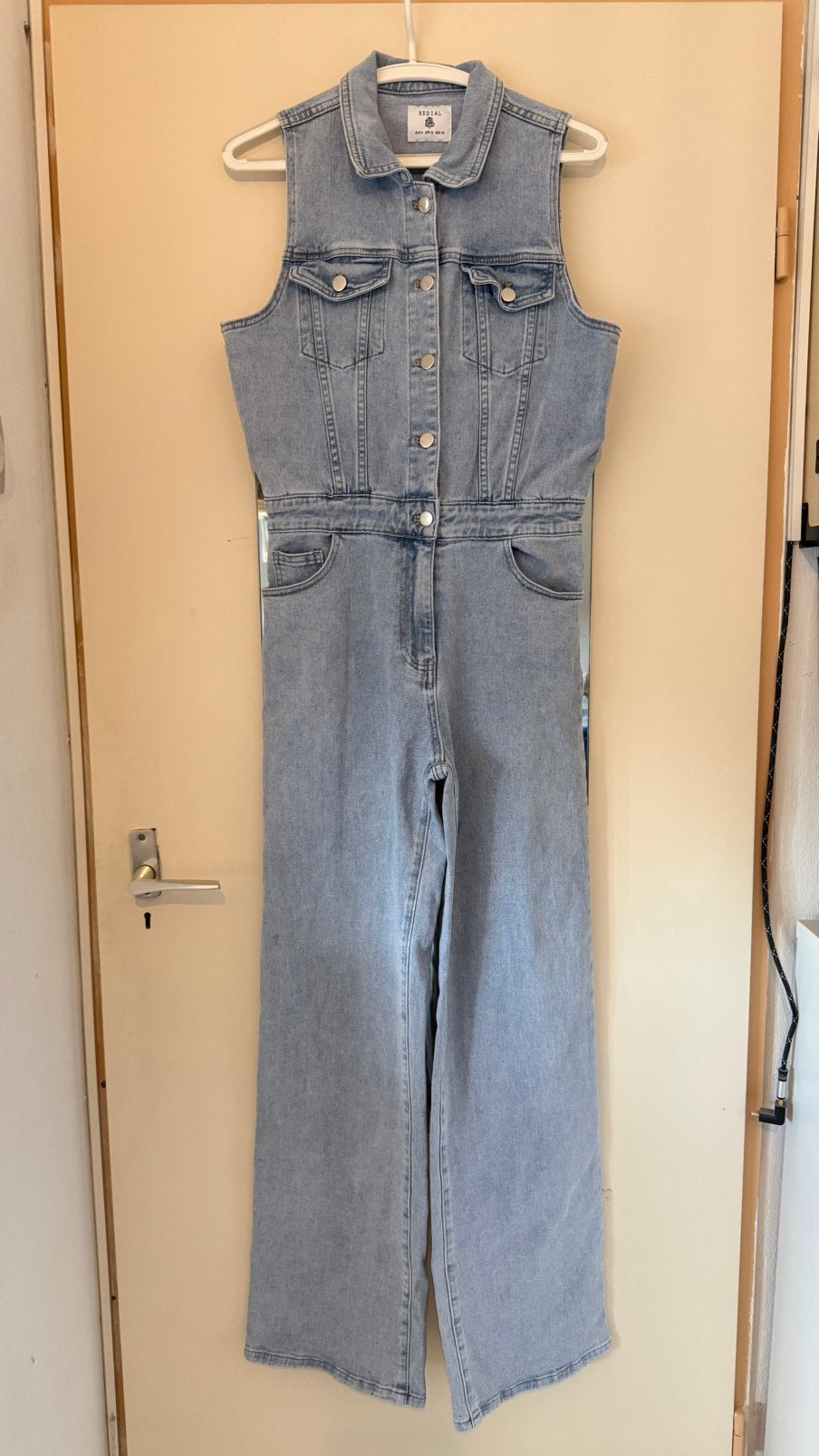 Blauwe Spijkerstof Jumpsuit zonder Mouwen - Redial, Ophalen of Verzenden, Zo goed als nieuw, Maat 38/40 (M), Blauw