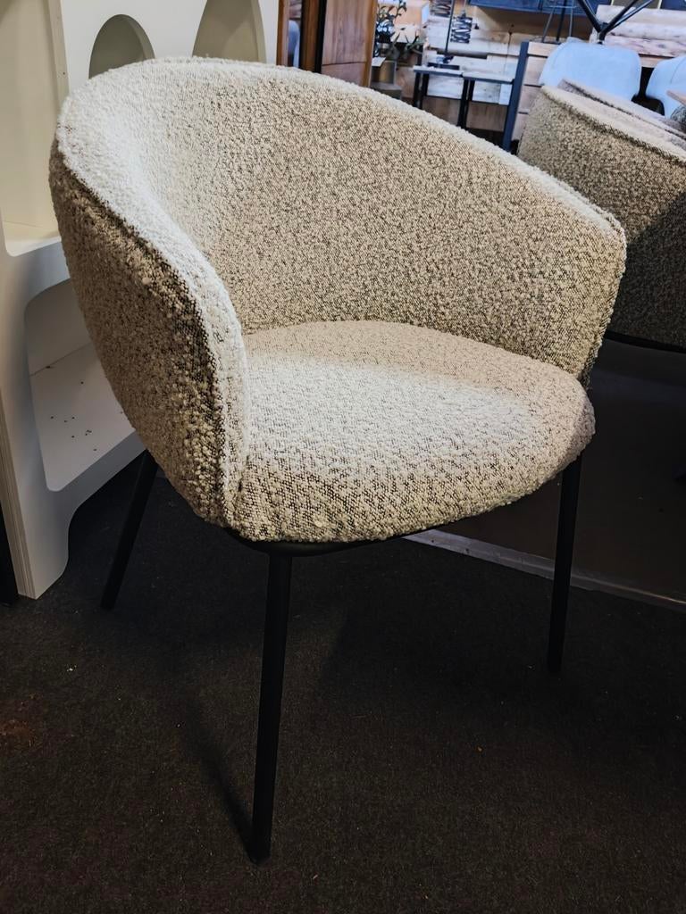 Set van 6 Bouclé Stoelen - Stijlvol en Comfortabel, Ophalen, Overige kleuren, Modern, Scandinavisch, Nieuw
