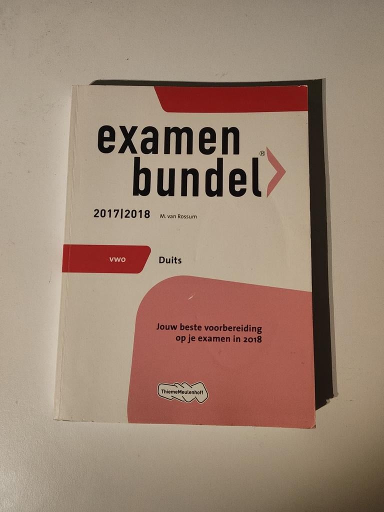 M. van Rossum - Examenbundel vwo Duits 2017/2018, Ophalen, VWO, Duits, Zo goed als nieuw