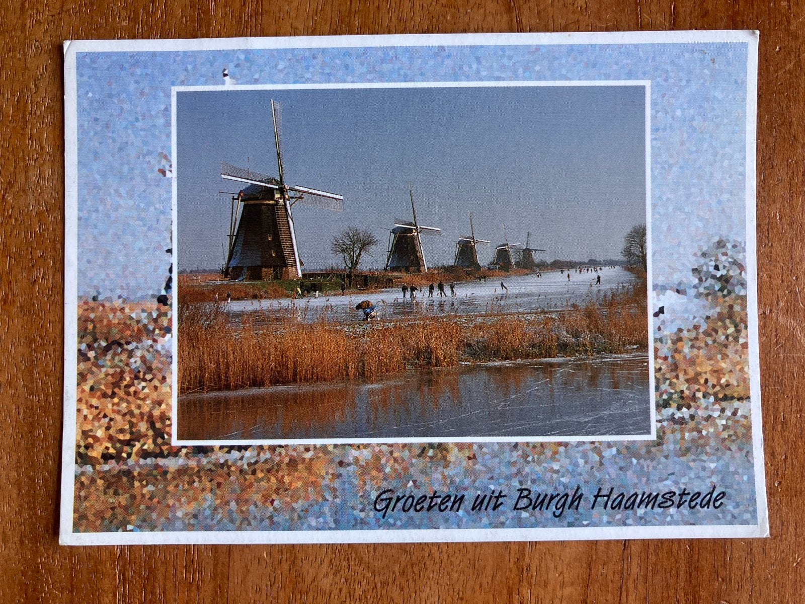Groeten uit Burgh Haamstede Molens Schaatsers, Ophalen of Verzenden, 1980 tot heden, Gelopen, Zeeland