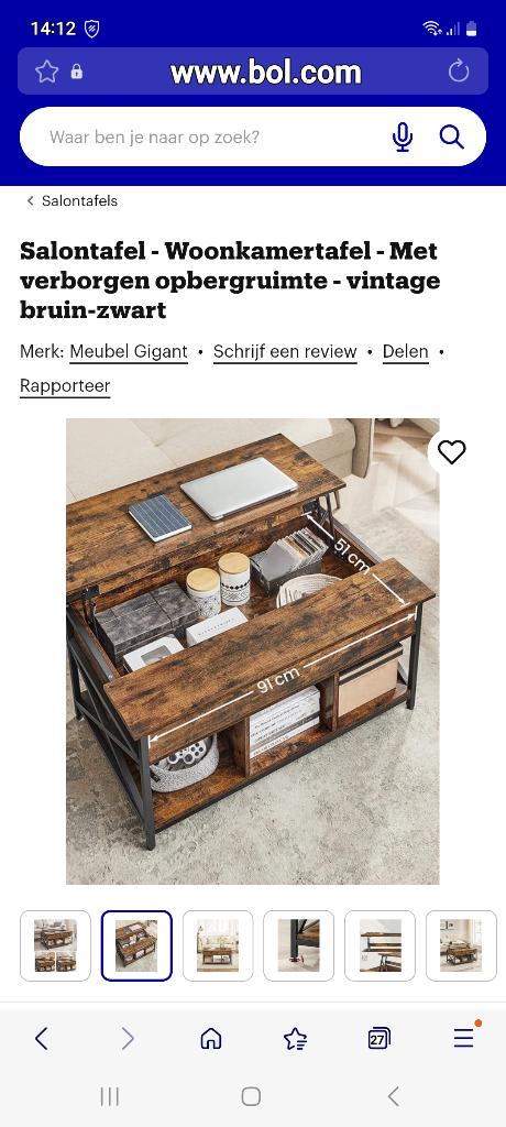 Nieuwe Rustieke Salontafel, Huis en Inrichting, Tafels | Salontafels, Ophalen, Grenenhout, 100 tot 150 cm, 50 tot 75 cm