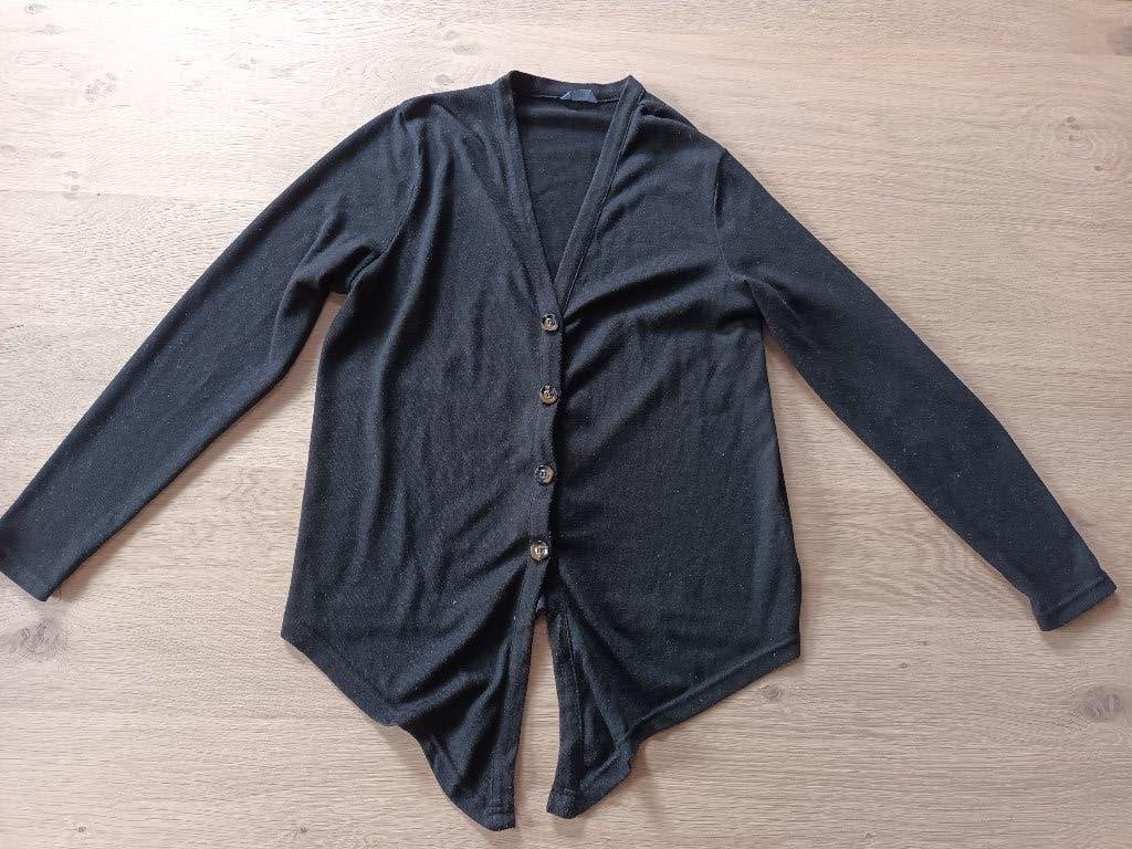 Zwarte vest zwart vestje maat 36 Zeeman met knoopjes knopen, Zeeman, Zwart, Ophalen of Verzenden, Maat 36 (S)
