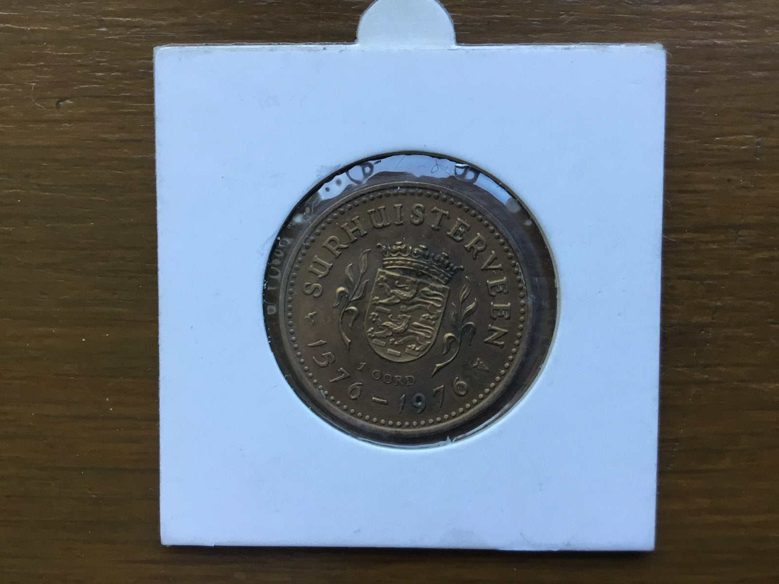 Munt Nederland 1 oord Surhuisterveen 400 jaar, Ophalen of Verzenden, Koningin Beatrix, Euro's