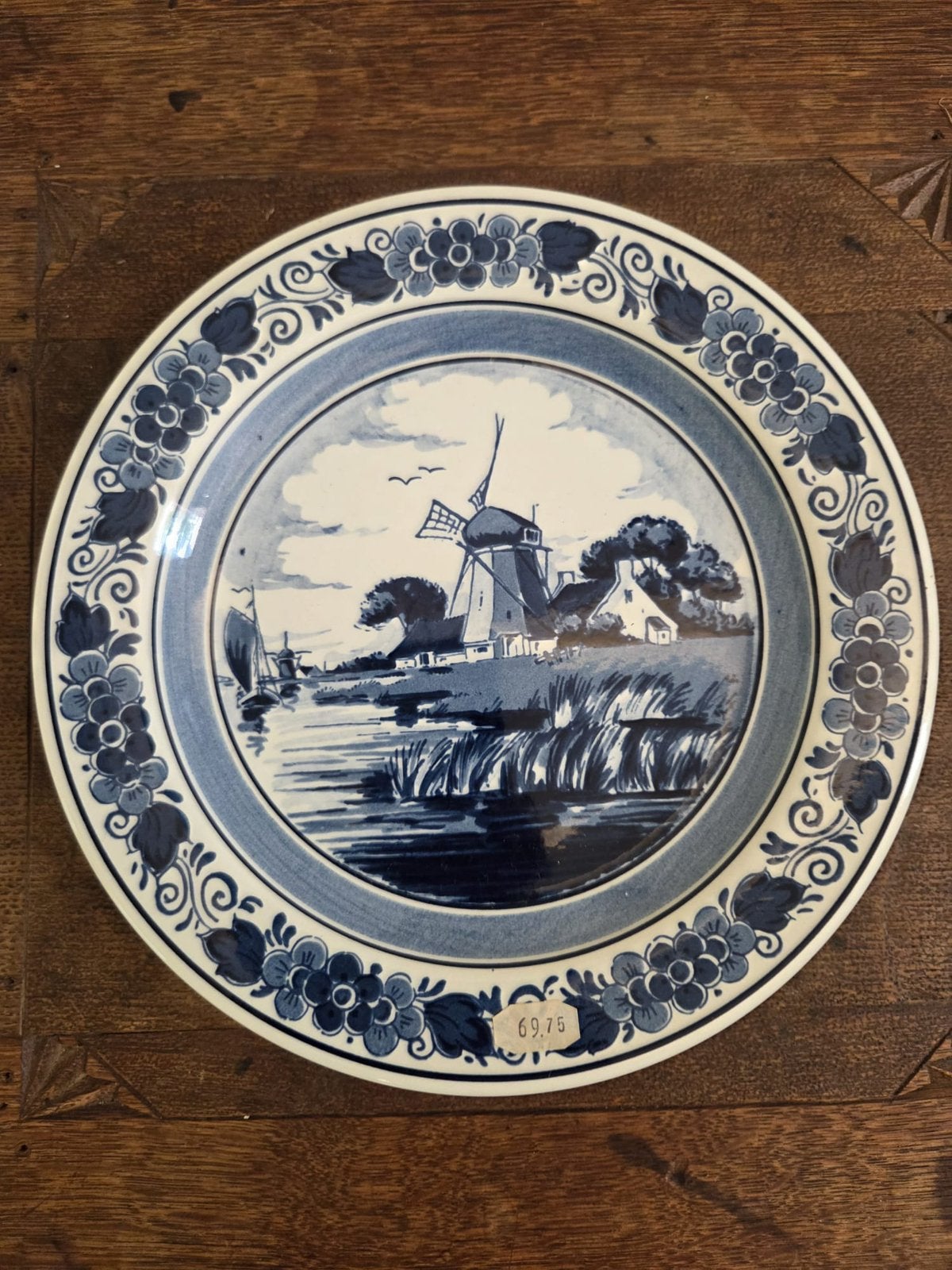 Delfts Blauw Wandbord "Molen" - Royal Goedewaagen, Ophalen of Verzenden