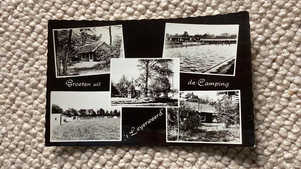 Ansichtkaart Enter Camping ‘t Leyerweerd 1966. 971, Ophalen of Verzenden, 1960 tot 1980, Gelopen, Overijssel