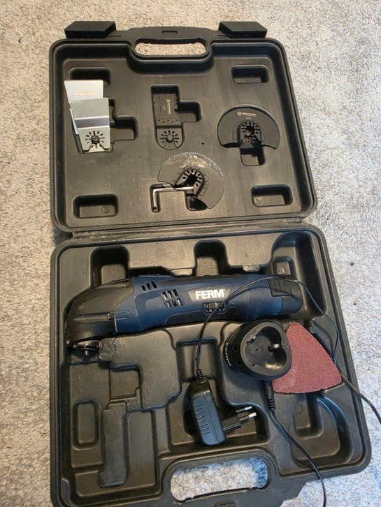 Ferm Multitool met accessoires en koffer, Ophalen of Verzenden, Gebruikt, Multitool, Ferm