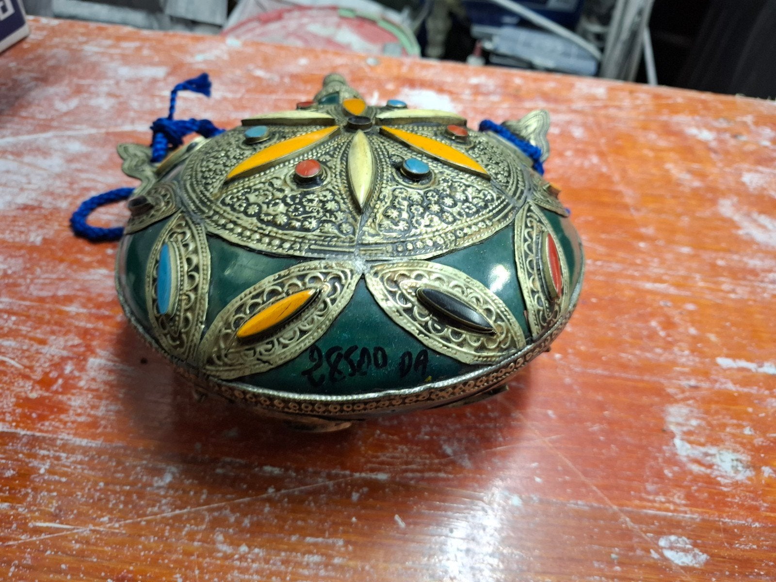 Decoratieve Oosterse Fles met Inlegwerk, Antiek en Kunst, Ophalen of Verzenden